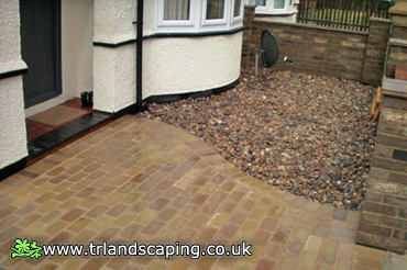 Constructed / Laid New Brick Driveway with Side Path